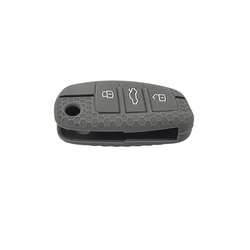 Silikonový obal autoklíče - Audi vystelovací klíč 3TL šedý
